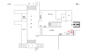 JR／福生駅／本屋口／№24駅看板・駅広告、位置図