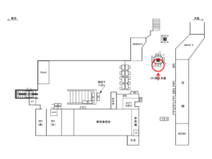 JR／東戸塚駅／橋上本屋口／№2駅看板・駅広告、位置図