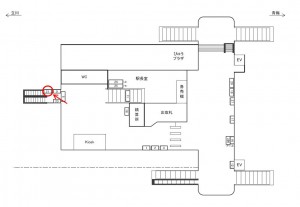 JR／昭島駅／本屋口／№21駅看板・駅広告、位置図