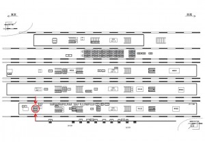 JR／立川駅／青梅ホーム№B01&B02№02駅看板・駅広告、位置図