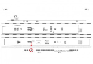 JR/荻窪駅/快速線前/№54駅看板・駅広告、位置図