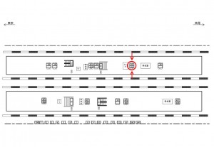 JR/阿佐ケ谷駅/緩行ホーム№483&/№484駅看板・駅広告、位置図