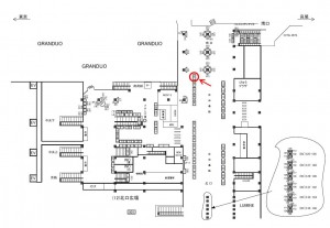 JR／立川駅／自由通路／№75駅看板・駅広告、位置図