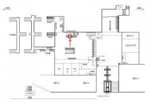 JR／八王子駅／本屋口／№128駅看板・駅広告、位置図