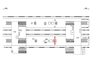 JR／大宮駅／埼京上り線№B03&B04№04駅看板・駅広告、位置図