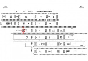 JR／上野駅／高架第三ホーム№B01&B02№02駅看板・駅広告、位置図