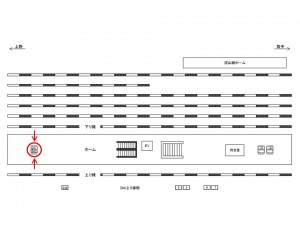 JR／馬橋駅／ホーム№B01&B02№02駅看板・駅広告、位置図
