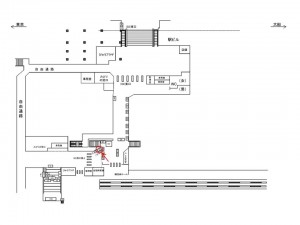 JR／鶴見駅／西口橋上／№12駅看板・駅広告、位置図