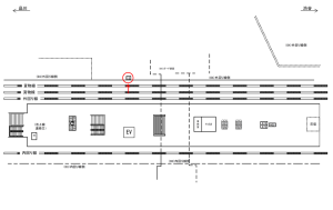 JR／五反田駅／外回り線側／№13駅看板・駅広告、位置図