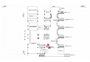 JR／大宮駅／北口改札内／№84駅看板・駅広告、位置図