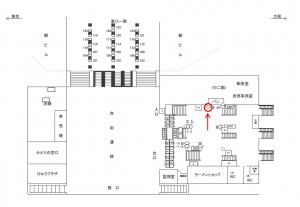 JR／川崎駅／橋上本屋口／№28駅看板・駅広告、位置図