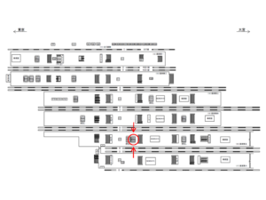 JR／上野駅／高架第五ホーム№B01&B02№02駅看板・駅広告、位置図