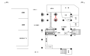 JR／五反田駅／本屋口／№155駅看板・駅広告、位置図