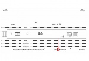 JR／駒込駅／内回り線側／№121駅看板・駅広告、位置図
