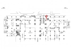 JR／大宮駅／幹南自通路／№814駅看板・駅広告、位置図