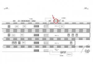 JR/我孫子駅/北口駅前/№1駅看板・駅広告、位置図