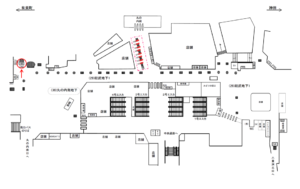 JR／東京駅／総武地下1 ／№66駅看板・駅広告、位置図