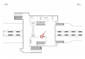 JR／西府駅／本屋口／№3駅看板・駅広告、位置図