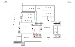 JR／戸塚駅／本屋口B1／№3駅看板・駅広告、位置図