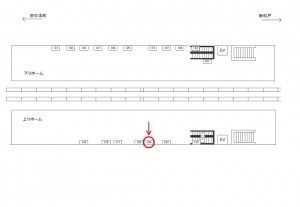 JR/東浦和駅/ホーム/№104駅看板・駅広告、位置図