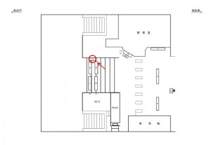JR／新八柱駅／コンコース／№21駅看板・駅広告、位置図