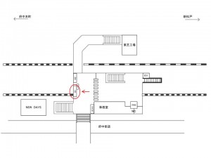 JR／北府中駅／本屋口／№101駅看板・駅広告、位置図