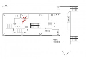 ゆりかもめ　豊洲駅／本屋口／№3駅看板・駅広告、位置図
