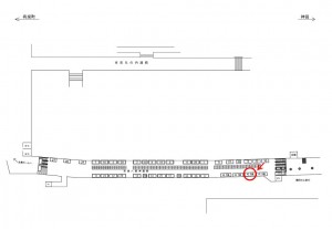 JR／東京駅／京八通路／№42駅看板・駅広告、位置図