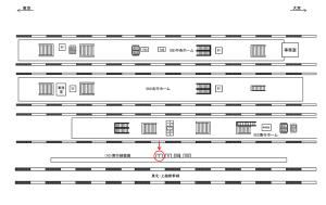 JR／神田駅／南行線壁面／№5駅看板・駅広告、位置図