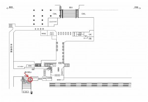 JR／鶴見駅／西口橋上／№18駅看板・駅広告、位置図
