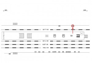 JR／東中野駅／下り線側／№41駅看板・駅広告、位置図