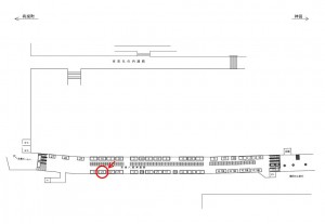 JR／東京駅／京八通路／№23駅看板・駅広告、位置図