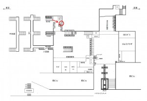 JR／八王子駅／本屋口／№17駅看板・駅広告、位置図