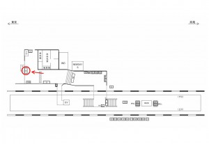 JR／日野駅／本屋口／№13駅看板・駅広告、位置図