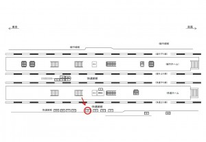 JR／四ツ谷駅／快速線前／№24駅看板・駅広告、位置図