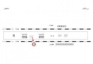 JR/鴨居駅/上り線前/№24駅看板・駅広告、位置図