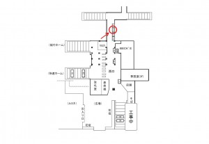 JR／荻窪駅／跨線橋／№12駅看板・駅広告、位置図