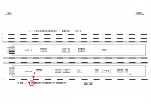 JR／南浦和駅／南行線側／№54駅看板・駅広告、位置図