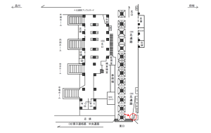 JR／池袋駅／北通路／№75駅看板・駅広告、位置図