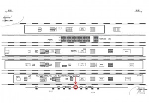 JR／立川駅／青梅線前／№1駅看板・駅広告、位置図