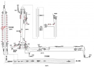 東京メトロ／日比谷駅／日比谷線／№23駅看板・駅広告、位置図