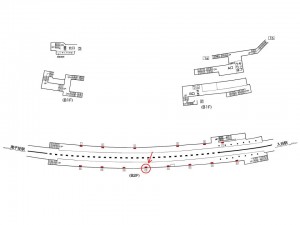 東京メトロ／三ノ輪駅／日比谷線／№12駅看板・駅広告、位置図