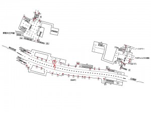 東京メトロ／六本木駅／日比谷線／№22駅看板・駅広告、位置図