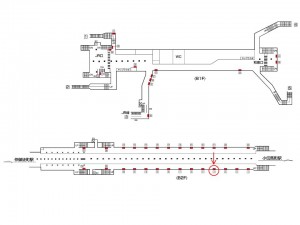 東京メトロ／秋葉原駅／日比谷線／№4駅看板・駅広告、位置図