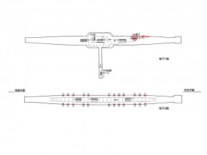 東京メトロ／明治神宮前〈原宿〉駅／副都心線／№701駅看板・駅広告、位置図