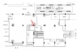 JR／下総中山駅／本屋改札外／№33駅看板・駅広告、位置図