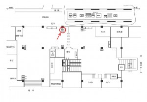 JR／下総中山駅／本屋改札外／№35駅看板・駅広告、位置図