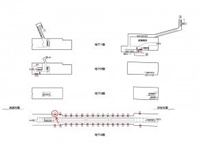 東京メトロ／雑司が谷駅／副都心線／№1駅看板・駅広告、位置図