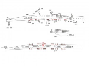東京メトロ／池袋駅／副都心線／№3駅看板・駅広告、位置図