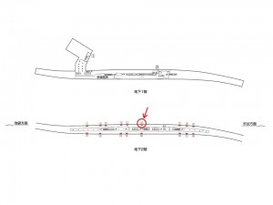 東京メトロ/北参道駅/副都心線/№6駅看板・駅広告、位置図